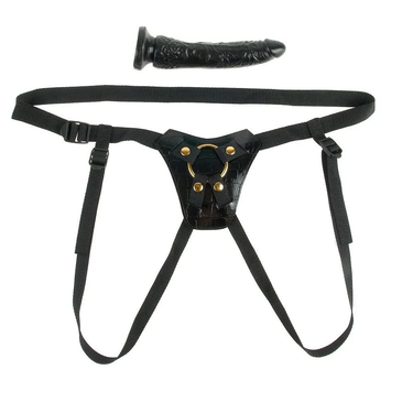 Strap-on donna regolabile, dildo morbido 18 cm con imbracatura